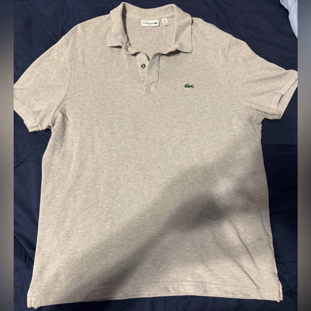 NWOT-Grey Slim Fit XL Lacoste Polo Shirt